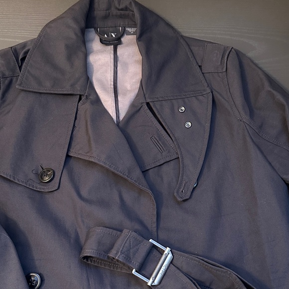 Armani Exchange Dark Gray Trench Coat - Picture 1 of 5